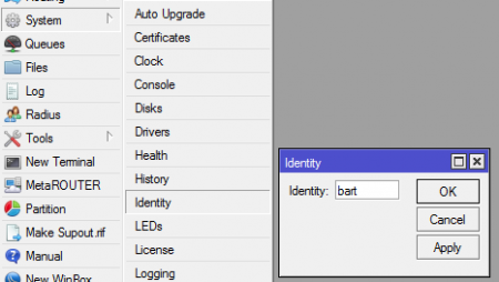 Change MikroTik Hostname via WinBox